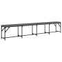 Banco de comedor acero y tela gris oscuro 248x32x45 cm de , Bancos de comedor y cocina - Ref: Foro24-835228, Precio: 99,39 €,...