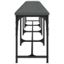 Banco de comedor acero y tela gris oscuro 248x32x45 cm de , Bancos de comedor y cocina - Ref: Foro24-835228, Precio: 99,39 €,...