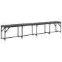 Banco de comedor acero y tela gris oscuro 248x32x45 cm de , Bancos de comedor y cocina - Ref: Foro24-835228, Precio: 99,39 €,...