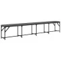 Banco de comedor acero y tela gris oscuro 248x32x45 cm de , Bancos de comedor y cocina - Ref: Foro24-835228, Precio: 98,17 €,...