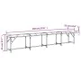 Banco de comedor acero y tela gris oscuro 248x32x45 cm de , Bancos de comedor y cocina - Ref: Foro24-835228, Precio: 98,17 €,...