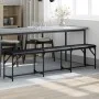 Banco de comedor acero y cuero sintético negro 186x32x45 cm de , Bancos de comedor y cocina - Ref: Foro24-835223, Precio: 79,...