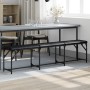 Banco de comedor acero y cuero sintético negro 186x32x45 cm de , Bancos de comedor y cocina - Ref: Foro24-835223, Precio: 82,...