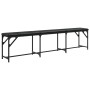 Banco de comedor acero y cuero sintético negro 186x32x45 cm de , Bancos de comedor y cocina - Ref: Foro24-835223, Precio: 82,...