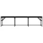 Banco de comedor acero y cuero sintético negro 186x32x45 cm de , Bancos de comedor y cocina - Ref: Foro24-835223, Precio: 79,...