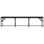 Banco de comedor acero y cuero sintético negro 186x32x45 cm de , Bancos de comedor y cocina - Ref: Foro24-835223, Precio: 82,...