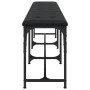 Banco de comedor acero y cuero sintético negro 186x32x45 cm de , Bancos de comedor y cocina - Ref: Foro24-835223, Precio: 79,...