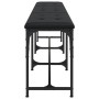 Banco de comedor acero y cuero sintético negro 186x32x45 cm de , Bancos de comedor y cocina - Ref: Foro24-835223, Precio: 82,...