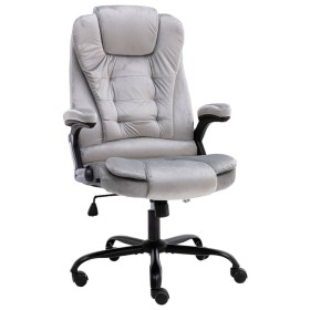 Silla de oficina de terciopelo gris claro en Sillas de oficina | Comprar online en Foru.es