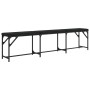 Banco de comedor acero y cuero sintético negro 186x32x45 cm de , Bancos de comedor y cocina - Ref: Foro24-835223, Precio: 82,...