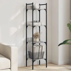 Librería de 4 estantes madera gris Sonoma 35x30x138,5 cm de , Librerías y estanterías - Ref: Foro24-838851, Precio: 43,87 €, ...