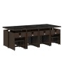 Set muebles de jardín 13 pzas y cojines ratán sintético marrón en Conjuntos de jardín | Comprar online en Foru.es