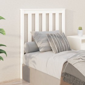 Cabecero de cama madera maciza de pino blanco 81x6x101 cm de , Cabeceros y pies de cama - Ref: Foro24-818496, Precio: 44,37 €...