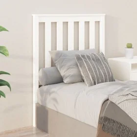 Solid white pine wood bed headboard 81x6x101 cm by , Headboards and footboards - Ref: Foro24-818496, Price: 43,73 €, Discount: %