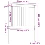 Cabecero de cama madera maciza de pino blanco 81x6x101 cm de , Cabeceros y pies de cama - Ref: Foro24-818496, Precio: 44,37 €...