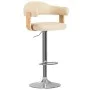 Kitchen stools 2 pcs synthetic leather curved wood cream by , Kitchen stools - Ref: Foro24-327337, Price: 197,42 €, Discount: %