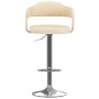 Taburetes de cocina 2 uds cuero sintético madera curvada crema de , Taburetes de cocina - Ref: Foro24-327337, Precio: 200,55 ...