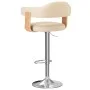 Kitchen stools 2 pcs synthetic leather curved wood cream by , Kitchen stools - Ref: Foro24-327337, Price: 197,42 €, Discount: %