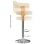 Kitchen stools 2 pcs synthetic leather curved wood cream by , Kitchen stools - Ref: Foro24-327337, Price: 197,42 €, Discount: %