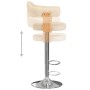 Taburetes de cocina 2 uds cuero sintético madera curvada crema de , Taburetes de cocina - Ref: Foro24-327337, Precio: 200,55 ...