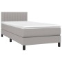 Cama box spring con colchón tela gris claro 80x200 cm de , Camas y somieres - Ref: Foro24-3140169, Precio: 268,93 €, Descuent...