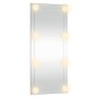 Espejo de pared rectangular con luces LED vidrio 30x80 cm de , Espejos - Ref: Foro24-3189150, Precio: 48,52 €, Descuento: %