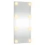 Espejo de pared rectangular con luces LED vidrio 30x80 cm de , Espejos - Ref: Foro24-3189150, Precio: 47,60 €, Descuento: %