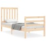 Estructura de cama individual con cabecero madera maciza de , Camas y somieres - Ref: Foro24-3194206, Precio: 91,11 €, Descue...