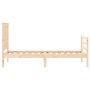 Estructura de cama individual con cabecero madera maciza de , Camas y somieres - Ref: Foro24-3194206, Precio: 91,11 €, Descue...