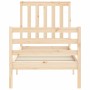 Estructura de cama individual con cabecero madera maciza de , Camas y somieres - Ref: Foro24-3194206, Precio: 91,11 €, Descue...
