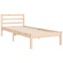 Estructura de cama individual con cabecero madera maciza de , Camas y somieres - Ref: Foro24-3194206, Precio: 91,11 €, Descue...
