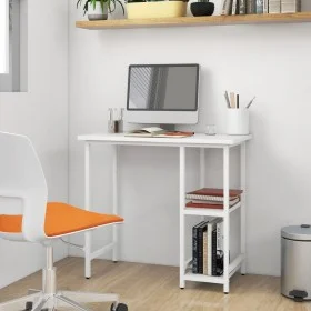 MDF and white metal computer desk 80x40x72 cm by , Desks - Ref: Foro24-20555, Price: 59,87 €, Discount: %