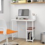 Escritorio para ordenador de MDF y metal blanco 80x40x72 cm de , Escritorios - Ref: Foro24-20555, Precio: 60,86 €, Descuento: %