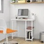 MDF and white metal computer desk 80x40x72 cm by , Desks - Ref: Foro24-20555, Price: 59,87 €, Discount: %
