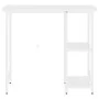 MDF and white metal computer desk 80x40x72 cm by , Desks - Ref: Foro24-20555, Price: 59,87 €, Discount: %