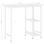 Escritorio para ordenador de MDF y metal blanco 80x40x72 cm de , Escritorios - Ref: Foro24-20555, Precio: 60,86 €, Descuento: %