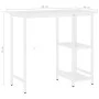 MDF and white metal computer desk 80x40x72 cm by , Desks - Ref: Foro24-20555, Price: 59,87 €, Discount: %