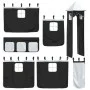 Curtains for high beds with black and white polyester tower by , Accessories for beds and slatted bases - Ref: Foro24-835922,...