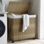 Cesto para ropa sucia con ruedas ratán 60x35x60,5 cm de , Cestas para ropa - Ref: Foro24-372039, Precio: 86,15 €, Descuento: %