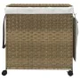 Cesto para ropa sucia con ruedas ratán 60x35x60,5 cm de , Cestas para ropa - Ref: Foro24-372039, Precio: 86,15 €, Descuento: %