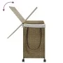 Cesto para ropa sucia con ruedas ratán 60x35x60,5 cm de , Cestas para ropa - Ref: Foro24-372039, Precio: 86,15 €, Descuento: %