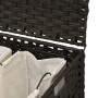 Cesto de ropa sucia con ruedas ratán marrón oscuro 66x35x60 cm de , Cestas para ropa - Ref: Foro24-372045, Precio: 93,71 €, D...