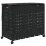 Cesto para ropa sucia con ruedas ratán negro 66x35x60 cm de , Cestas para ropa - Ref: Foro24-372047, Precio: 92,87 €, Descuen...