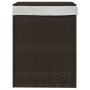 Cesto para ropa sucia con tapa ratán marrón oscuro 46x33x60 cm de , Cestas para ropa - Ref: Foro24-372030, Precio: 56,76 €, D...