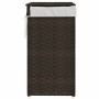 Cesto para ropa sucia con tapa ratán marrón oscuro 46x33x60 cm de , Cestas para ropa - Ref: Foro24-372030, Precio: 56,76 €, D...