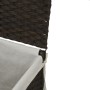 Cesto para ropa sucia con tapa ratán marrón oscuro 46x33x60 cm de , Cestas para ropa - Ref: Foro24-372030, Precio: 56,76 €, D...