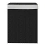 Cesto de ropa sucia con tapa ratán sintético negro 46x33x60 cm de , Cestas para ropa - Ref: Foro24-372032, Precio: 69,99 €, D...