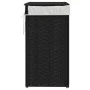Cesto de ropa sucia con tapa ratán sintético negro 46x33x60 cm de , Cestas para ropa - Ref: Foro24-372032, Precio: 69,99 €, D...