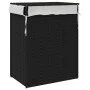 Cesto de ropa sucia con tapa ratán sintético negro 46x33x60 cm de , Cestas para ropa - Ref: Foro24-372032, Precio: 69,99 €, D...