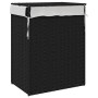 Cesto de ropa sucia con tapa ratán sintético negro 46x33x60 cm de , Cestas para ropa - Ref: Foro24-372032, Precio: 76,06 €, D...